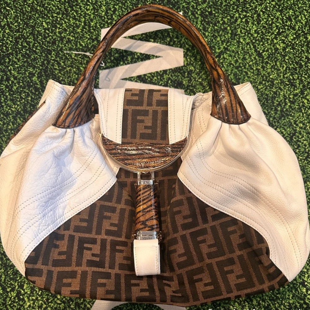 Fendi Brown and White Women's Bag